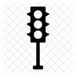 256x256 Traffic Light Icon Of Glyph Style