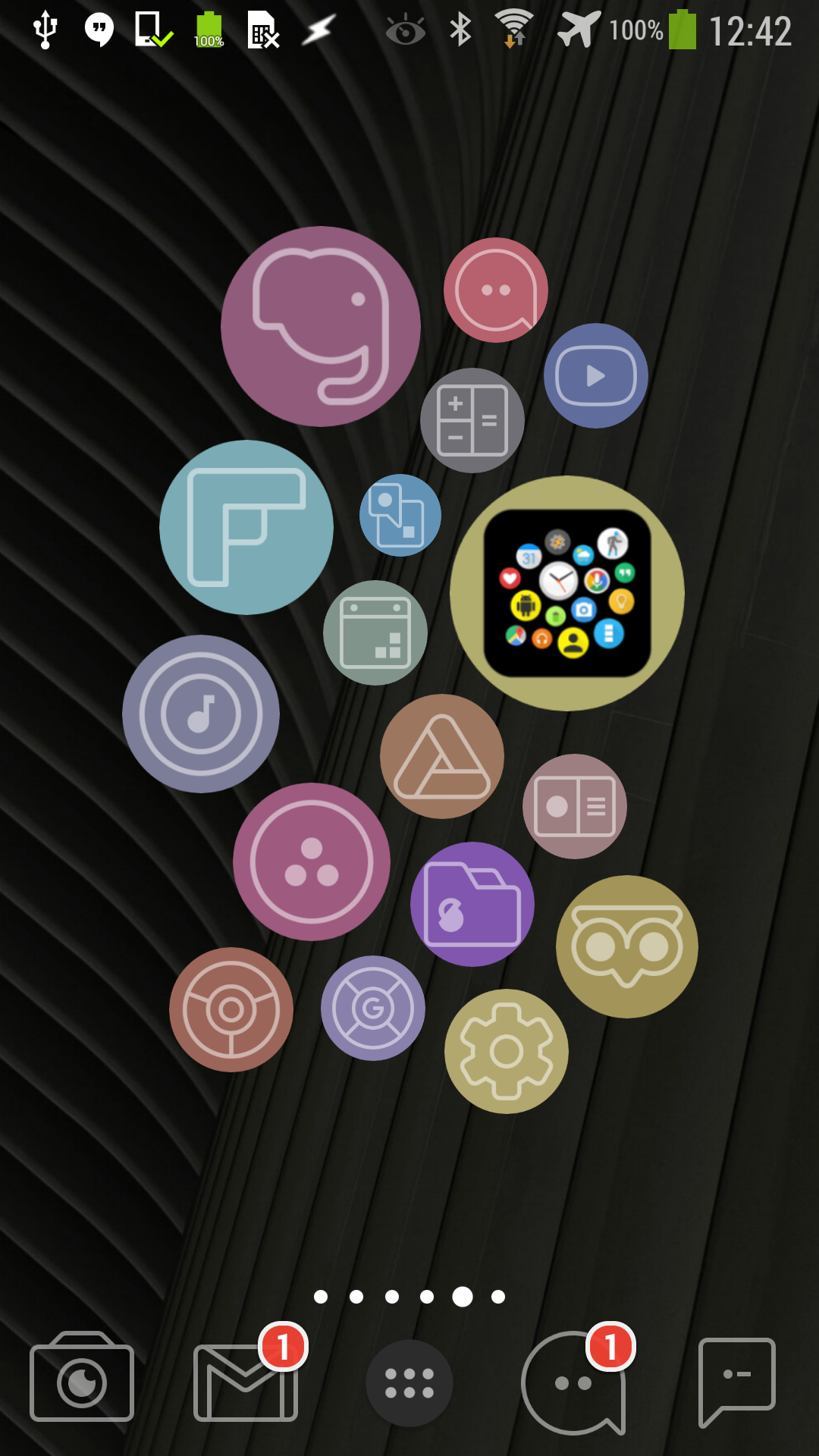 1080x1920 Twopixel Light Icon Pack Bubble Cloud Widgets + Wear Os Launcher