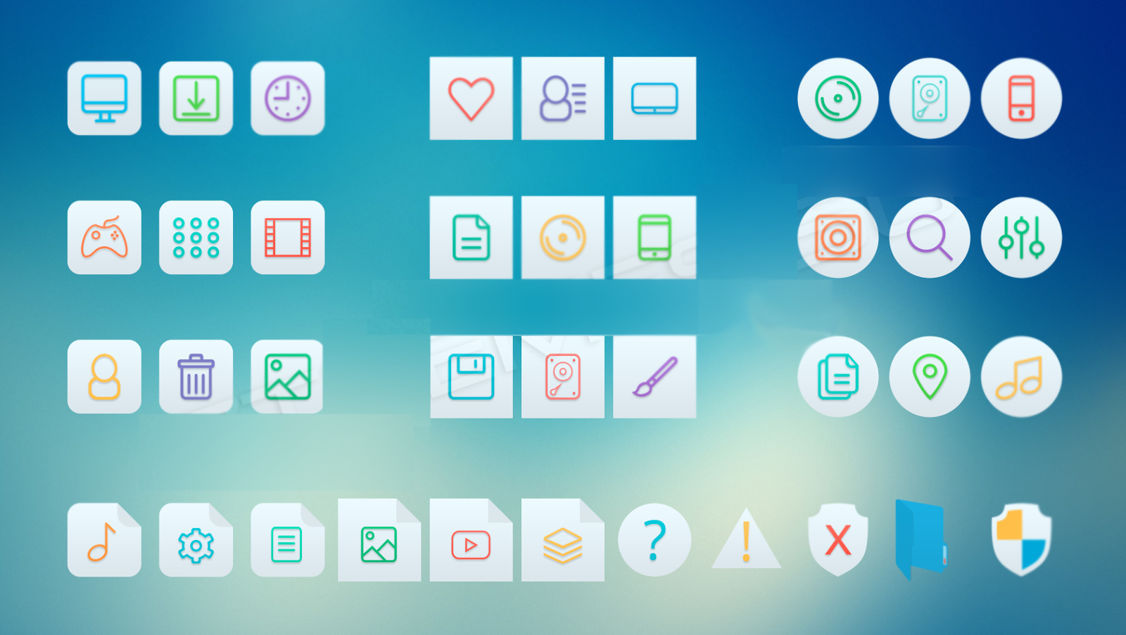 1600x903 Iline Light Icon Pack Installer Cleodesktop