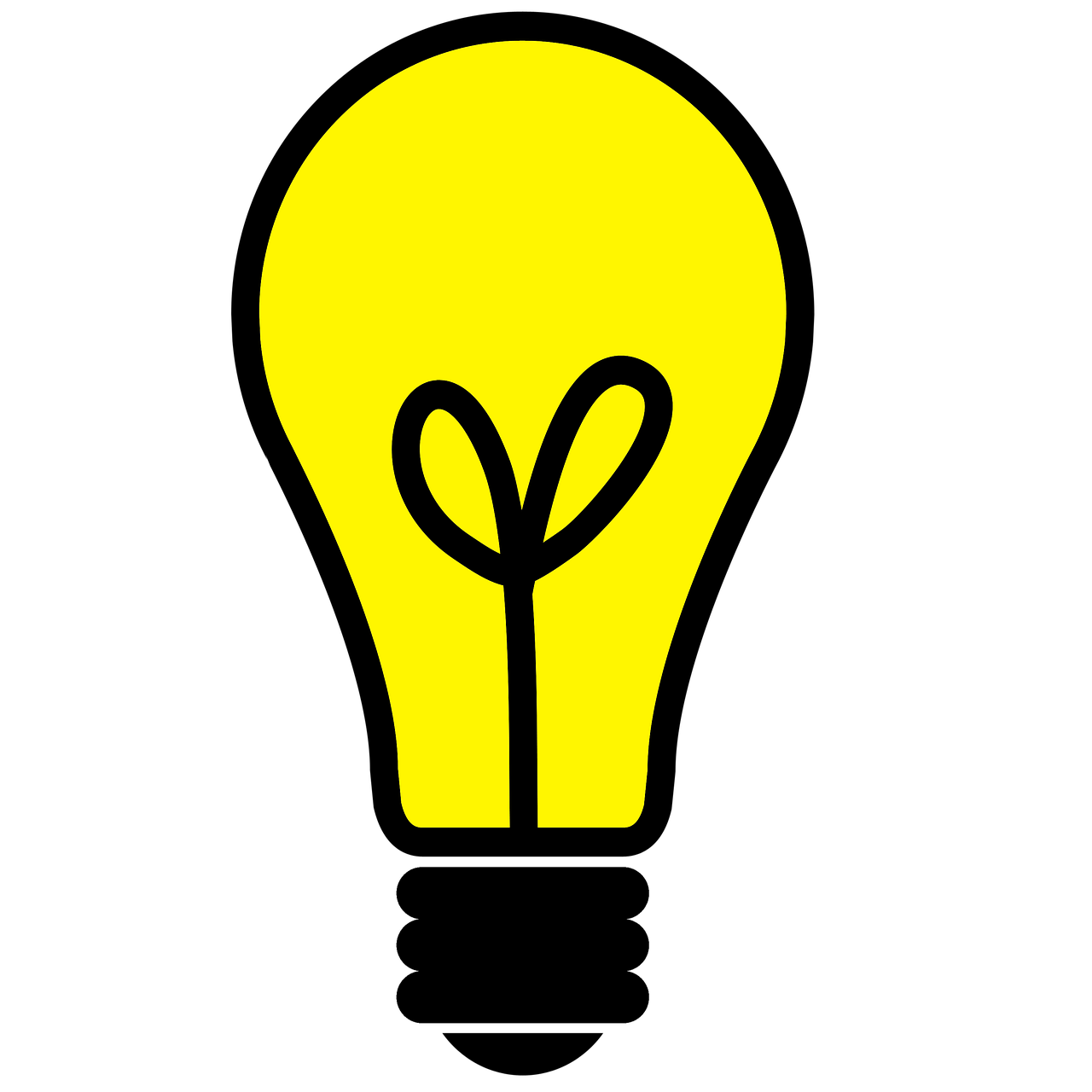 1280x1280 Light Bulb Light Icon Silhouette Png