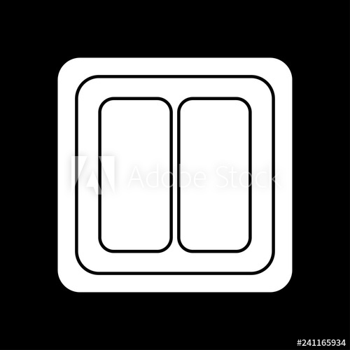 500x500 Switch And Light Switch Icon, Simple Design, Flat Style Vector