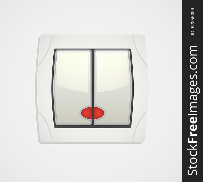 670x600 White Light Switch Icon