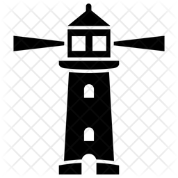256x256 Lighthouse Icon Of Glyph Style