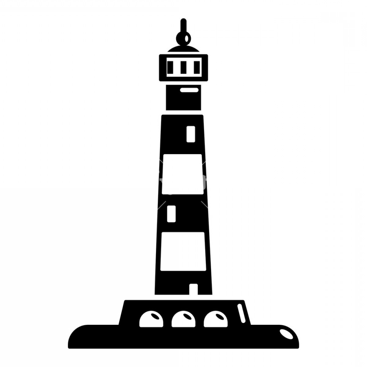 1200x1200 Ocean Lighthouse Icon Simple Illustration Of Ocean Lighthouse