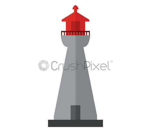 500x438 Lighthouse Icon, Stock Vector Crushpixel