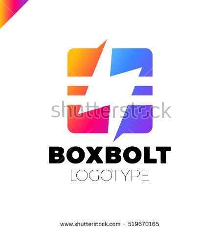 450x470 Flash Logo Abstract Design Vector Template In Square Three Line