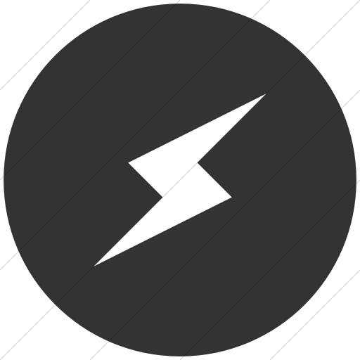 512x512 Iconsetc Flat Circle White On Dark Gray Raphael Lighting Bolt Icon