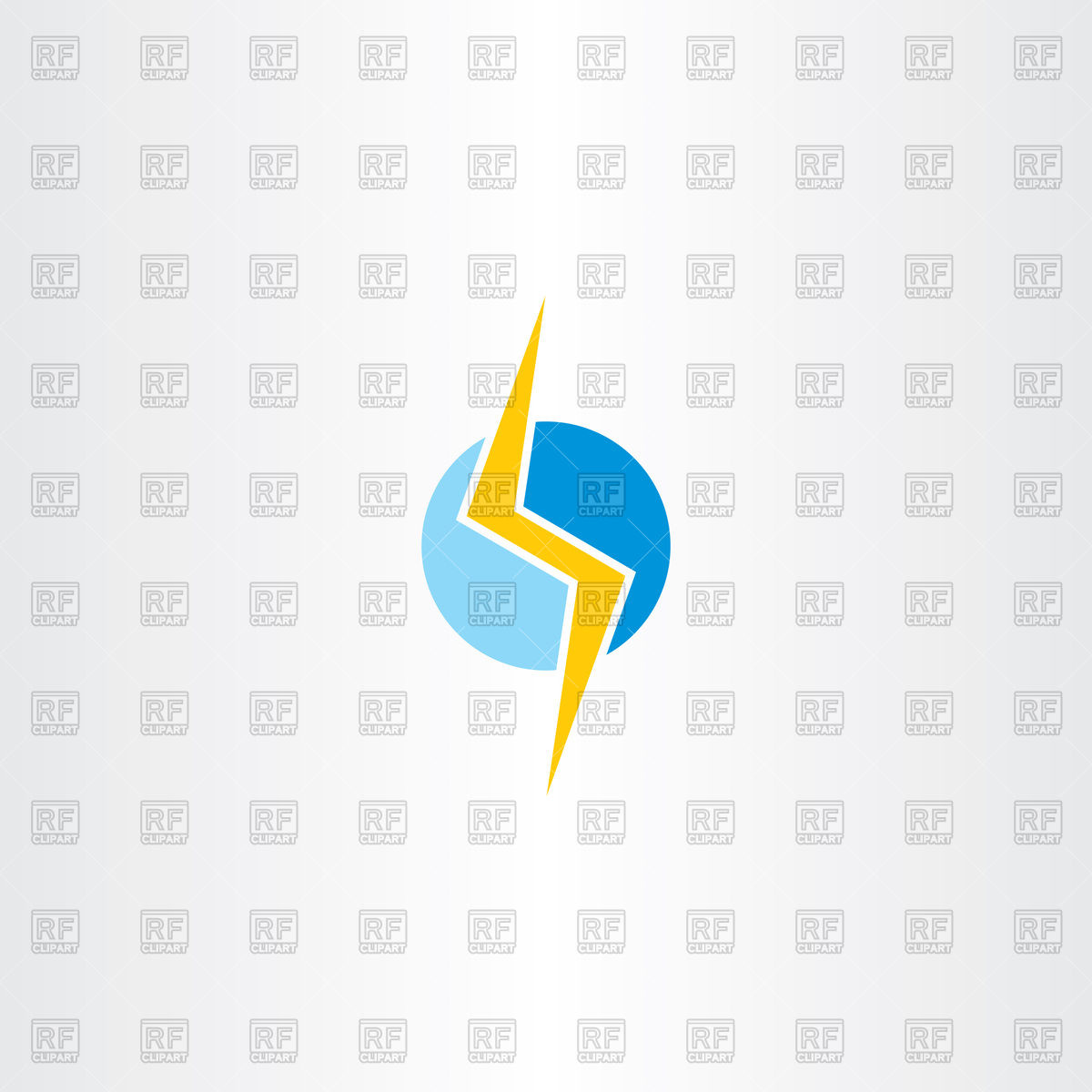1200x1200 Lighting Bolt Yellow Blue Icon Vector Image Of Icons And Emblems