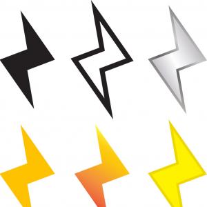 300x300 Lightning Bolt Sign Icon Vector Catchsplace