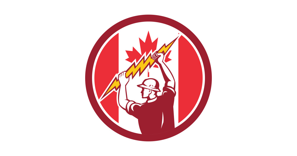 1200x630 Canadian Electrician Lighting Bolt Canada Flag Icon