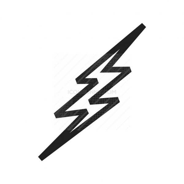 600x600 Lightning Bolt Line Icon