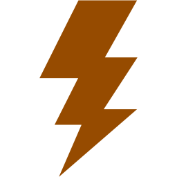 256x256 Brown Lightning Bolt Icon