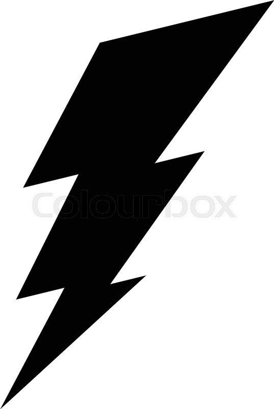 537x800 Electric Lightning Bolt Symbol Stock Vector Colourbox