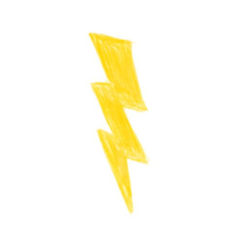 490x490 Illustration Of Hand Drawn Lightning Bolt Icon Isolated On White
