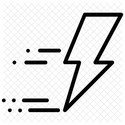 512x512 Lightning Bolt Icon Of Line Style