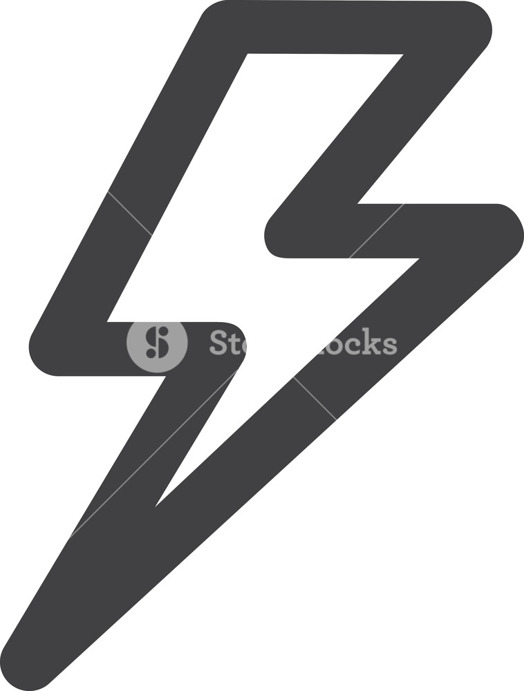 758x1000 Lightning Bolt Stroke Icon Royalty Free Stock Image
