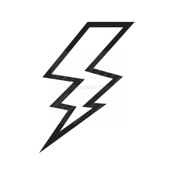 600x600 Lightning Line Green Black Icon