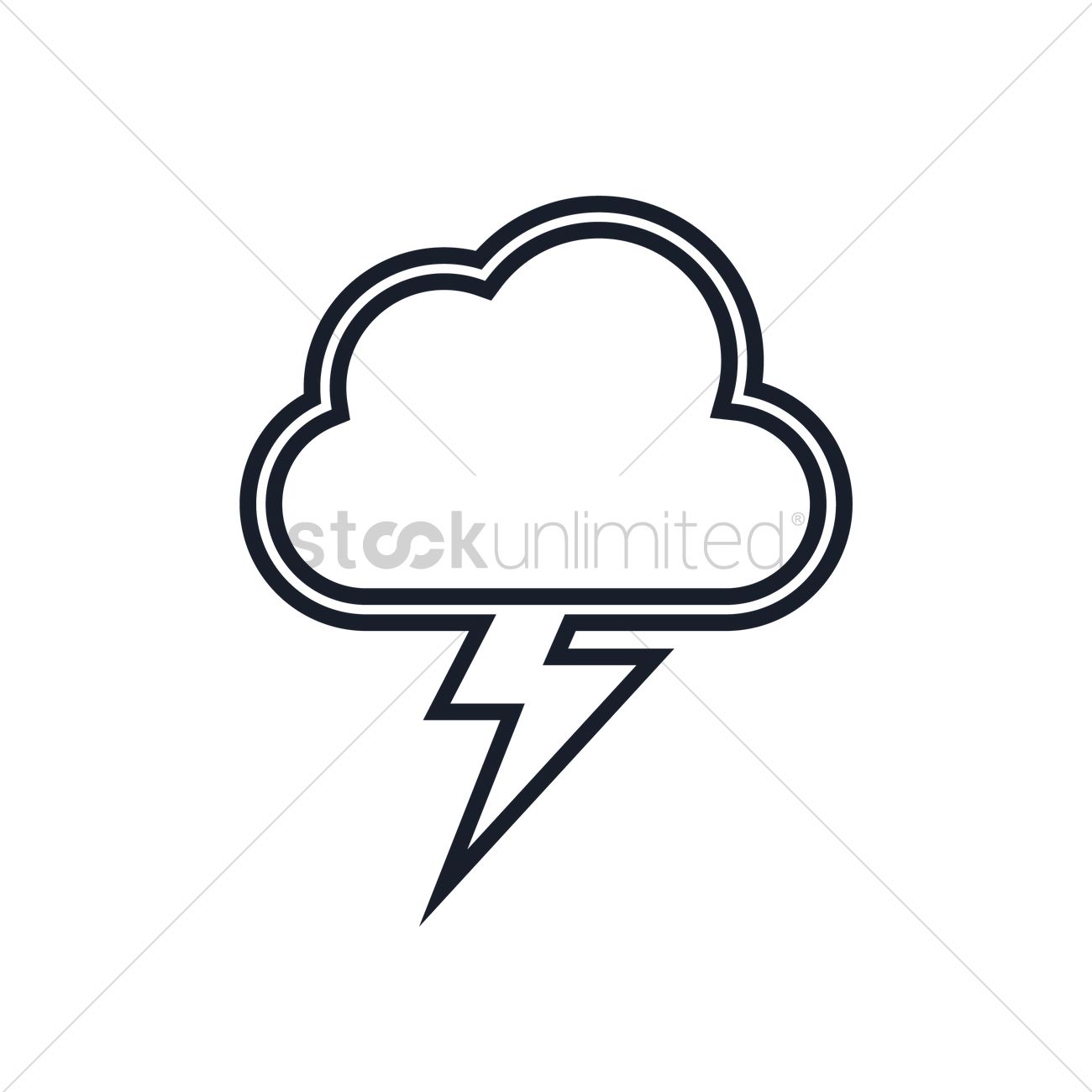 1300x1300 Lightning Icon Vector Image