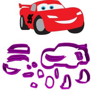 300x288 Lightning Mcqueen Disney Cars Cookie Fondant Cutter