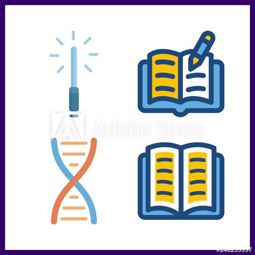 500x500 Icon Vector Illustration Set Lightsaber And Dna Icons