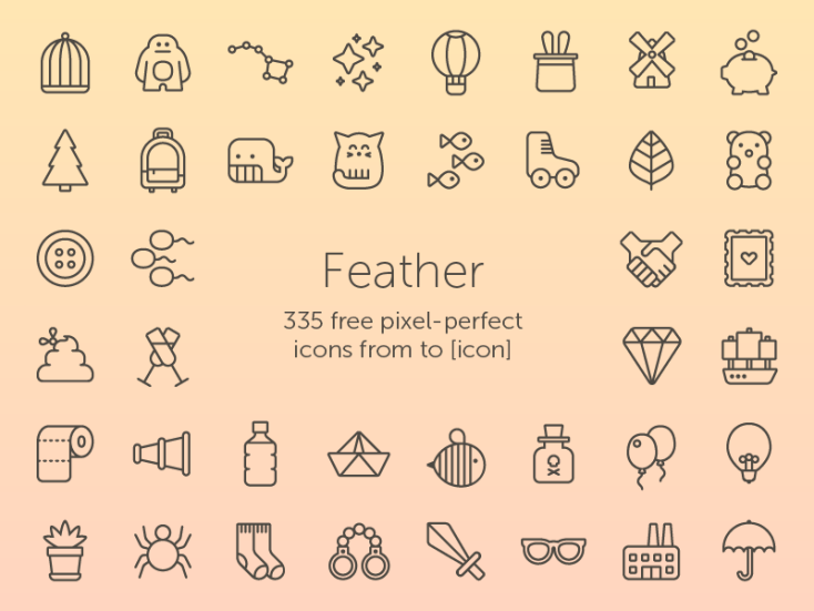 734x551 Feather Free Lightweight Icons Freebie Download Free