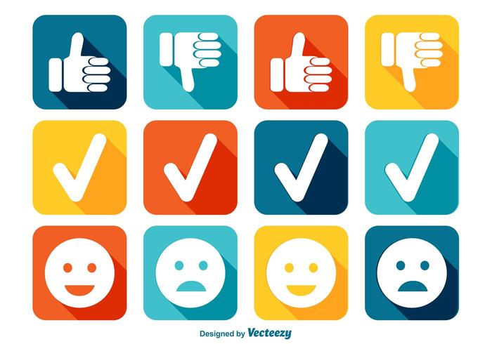 700x490 Like And Dislike Icon Set