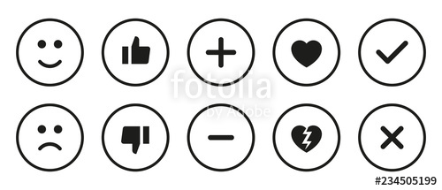 500x215 Likedislike Icons Stock Image And Royalty Free Vector