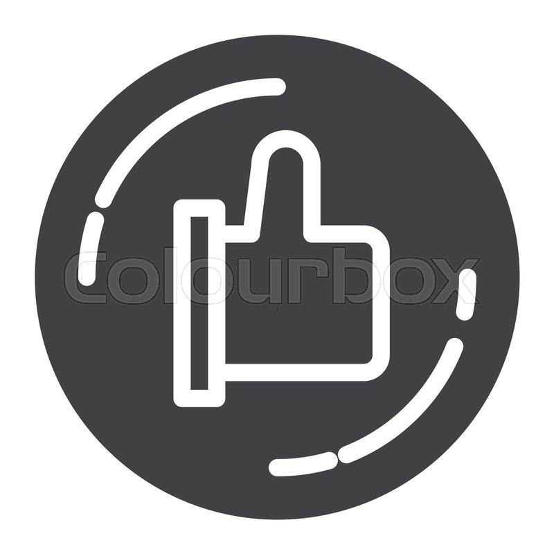 800x800 Like Hand Icon Vector, Filled Flat Stock Vector Colourbox