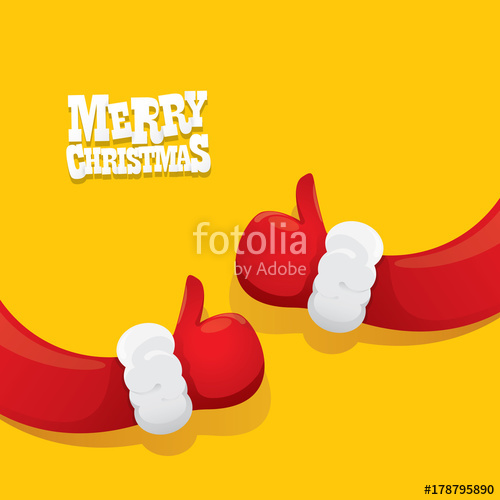 500x500 Vector Funky Cartoon Santa Claus Like Hand Icon Isolated On Orange