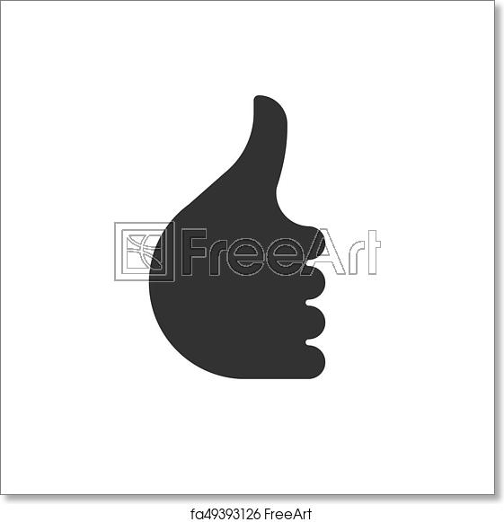 561x581 Free Art Print Of Like Symbol Thumb Up Hand Icon Like Symbol