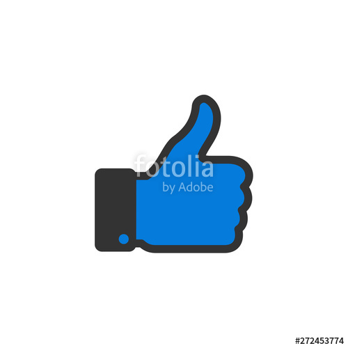 500x500 Like Icon Vector Thumbs Up Icons Social Media Symbol Like Icon
