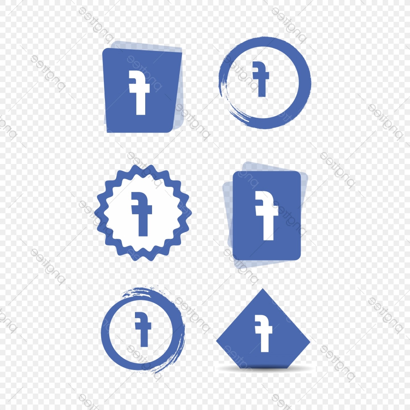 1440x1440 Facebook Icon Logo Collection Set Social Media Vector Illustrator