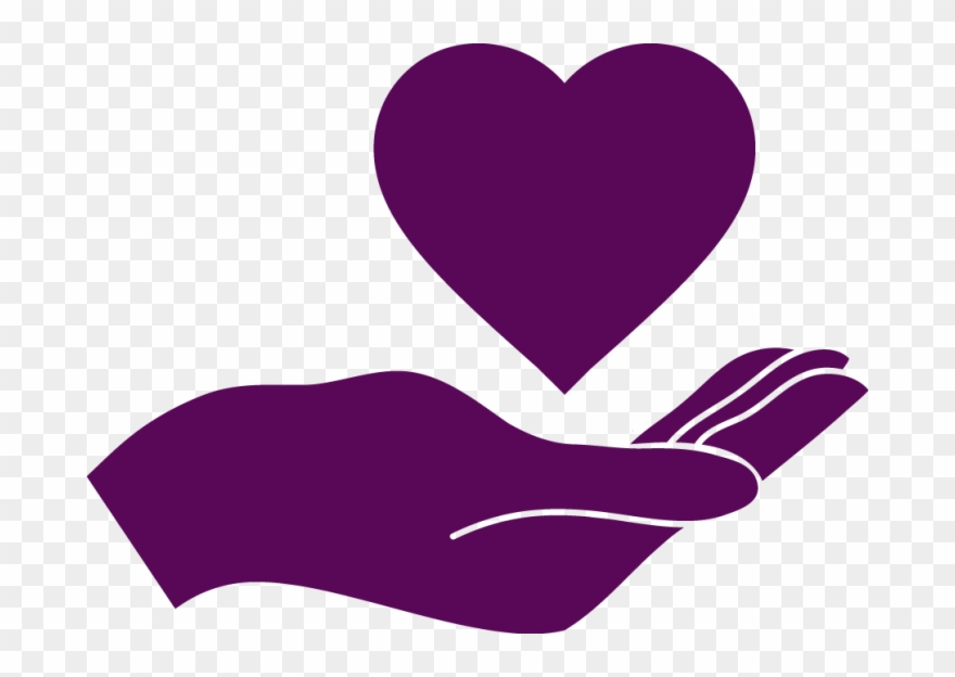 880x624 Deep Purple Icon Of Hand With Heart Above It