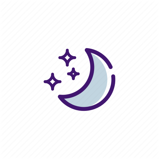 512x512 Blue, Minimalist, Moon, Night, Purple, Weather Icon