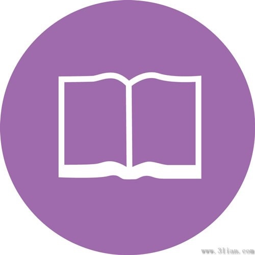 500x500 Book Icon Vector Purple Background Free Vector In Adobe