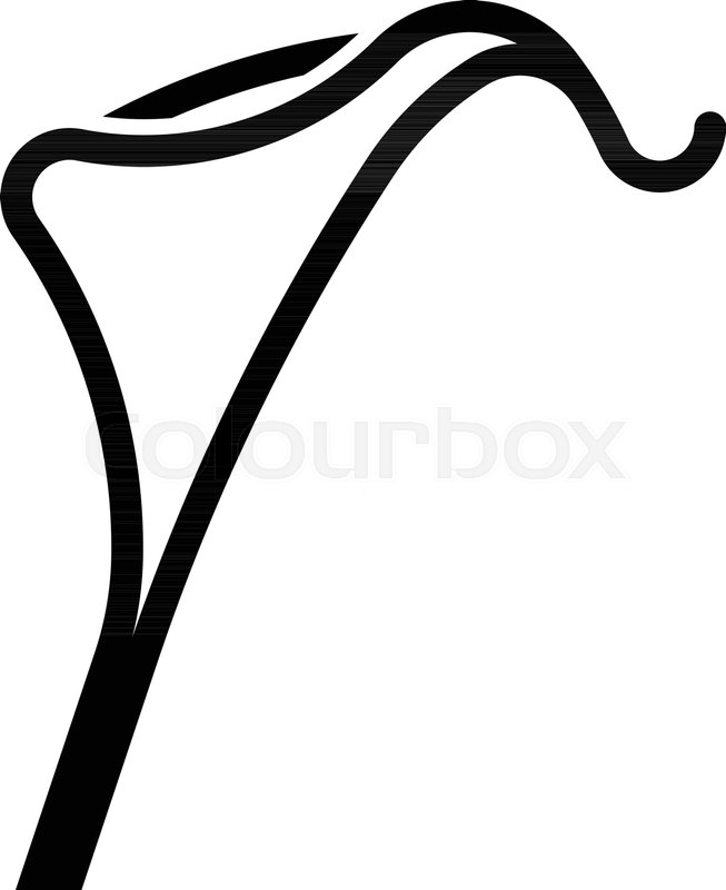 653x800 Flat Calla Lily Flower Pixel Perfect Stock Vector Colourbox