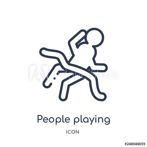 500x500 People Playing Limbo Icon From Recreational Games Outline