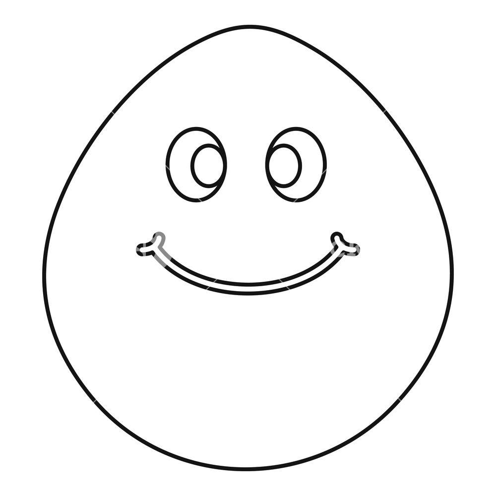 1000x1000 Smiling Lime Icon In Outline Style Isolated Vector Illustration