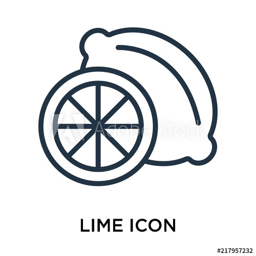 500x500 Lime Icons Isolated On White Background Modern And Editable Lime