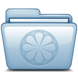 256x256 Blue Limewire Icon