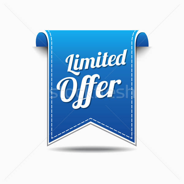 600x600 Limited Time Offer Blue Vector Icon Design Vector Illustration