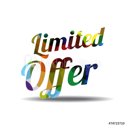 500x500 Limited Time Offer Colorful Vector Icon Design