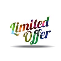 200x200 Limited Time Offer Colorful Vector Icon Design Stock Vectors