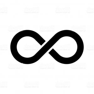 300x300 Infinity Symbol Icons Vector Illustration Unlimited Limitless