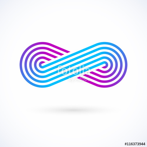 500x500 Infinity Symbol Five Lines Limitless Icon Vector Logo Design