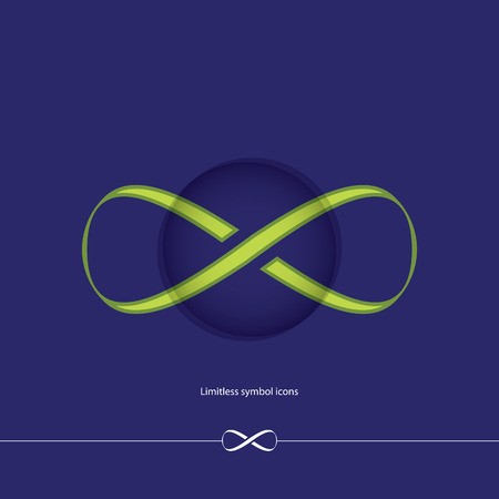 450x450 Abstract White Limitless Icon On Chocolate Brown Background