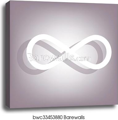 382x390 Limitless Icon With Shadow, Canvas Print Barewalls Posters
