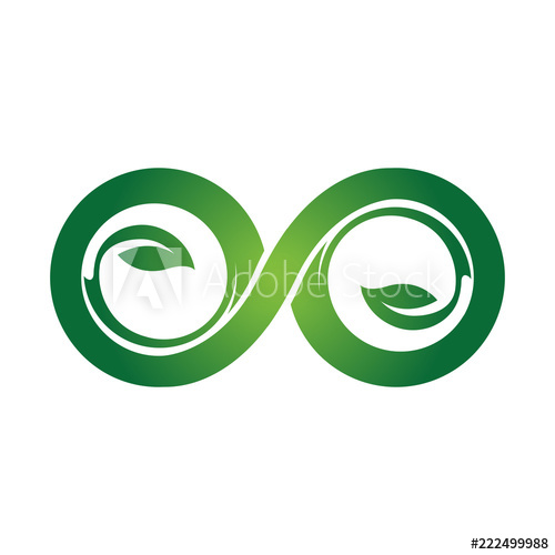 500x500 Green Eco Infinity Symbol Icons Vector Illustration Unlimited