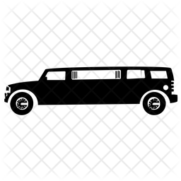 256x256 Hummer Limo Icon Of Glyph Style