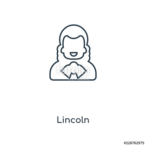 500x500 Lincoln Icon Vector Stock Image And Royalty Free Vector